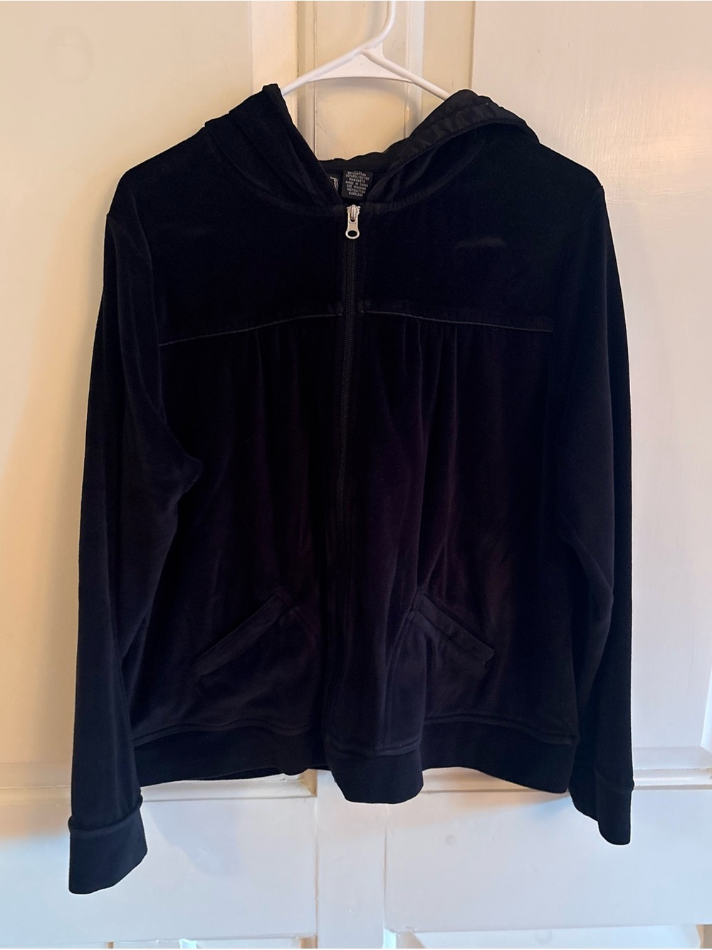Jason Maxwell Women’s XL Black Velvet Zip Up Hoodie Jacket